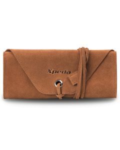 Genuine Suede Leather Watch Roll - Camel