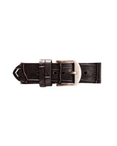 Habana Leather Watch Strap-18mm-Black-Rose Gold